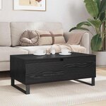 vidaXL Table basse Chêne noir 90 x 50 x 36 5 cm Bois d'ingénierie