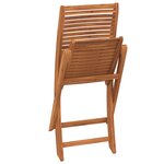 vidaXL Chaises pliables de jardin lot de 4 gris bois d'acacia massif