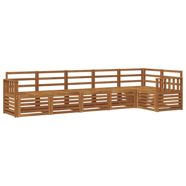 vidaXL Ensemble de canapés d'extérieur 6 pc Naturel Polyester