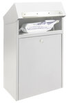 Boîte à colis en acier  Multipack EP3001  fenêtre d'introduction et porte  Blanc