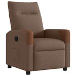 vidaXL Fauteuil inclinable Marron Tissu