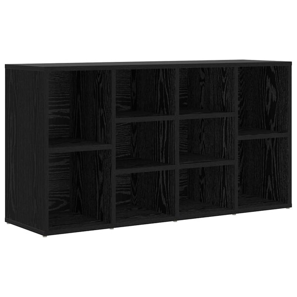 vidaXL Banc à chaussures avec étagère Chêne noir 103 x 30 x 54.5 cm