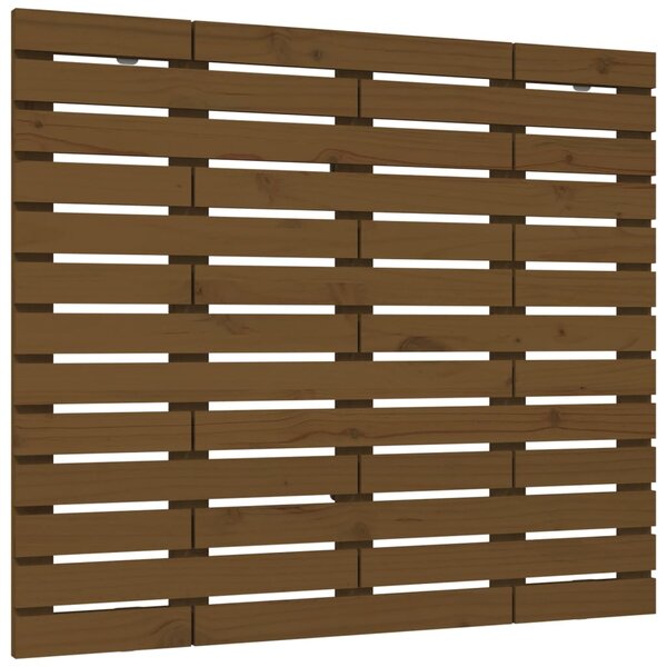 vidaXL Tête de lit murale Marron miel 96x3x91 5 cm Bois massif de pin