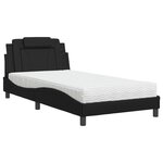 vidaXL Lit Viana avec matelas noir 100x200 cm similicuir