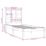 vidaXL Cadre de lit sans matelas 90x190 cm bois massif
