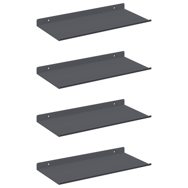 vidaXL Étagère flottante 4 Pièces Anthracite 40 x 18 x 2 5 cm Acier