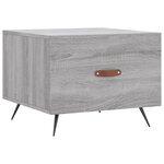 vidaXL Table basse Sonoma gris 50x50x40 cm Bois d'ingénierie
