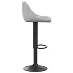 vidaXL Tabouret de bar Gris clair Velours