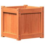 vidaXL Jardinières 2 Pièces cire marron bois de pin massif