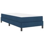 vidaXL Lit à ressorts avec matelas Bleu 90 x 190 cm tissu