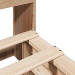 vidaXL Lit bibliothèque sans matelas 140x200 cm bois massif