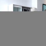 Vidaxl garde-robe avec rideau réglable en largeur 121-168 cm blanc