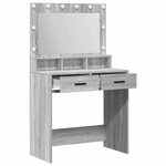 vidaXL Coiffeuse Gris Sonoma 79 x 41 x 135 cm Bois d'ingénierie