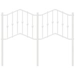 vidaXL Tête de lit de remplacement métal blanc 120 cm