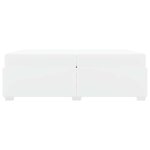 vidaXL Cadre de lit avec matelas Blanc 200 x 200 cm tissu