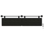 vidaXL Tête de lit suspendue Avec lumière LED Noir Simili cuir