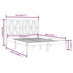 vidaXL Cadre de lit sans matelas gris bois de pin massif