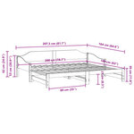 vidaXL Lit de jour et lit gigogne sans matelas 80x200 cm bois massif