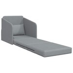 vidaXL Canapé-Lit Gris clair 65 x 80 x 83 cm Velours