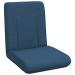 vidaXL Fauteuil de sol ajustable Bleu Tissu