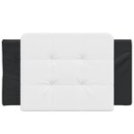 vidaXL Coussin de tête de lit Zadar noir et blanc 80 cm similicuir