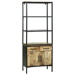 vidaXL Haut Armoire Marron 70 x 35 x 180 cm Bois de manguier massif