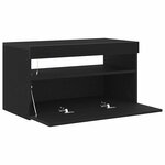 vidaXL Meuble TV 2 Pièces Chêne noir 75 x 35 x 40 cm Bois d'ingénierie