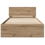 vidaXL Cadre de lit Chêne artisanal 100 x 200 cm Bois d'ingénierie