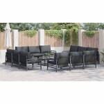 vidaXL Ensemble de canapé de jardin 13 Pièces Anthracite Acier