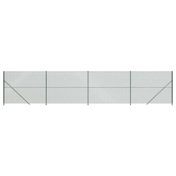 vidaXL Clôture à mailles losangées avec bride vert 1 6x10 m