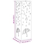 vidaXL Porte-parapluies Anthracite Métal Standard Décoratif Cubique