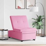 vidaXL Canapé-lit escamotable Rose 194 x 50 x 82 cm Contreplaqué