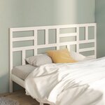 vidaXL Tête de lit Blanc 186x4x104 cm Bois massif de pin