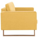 vidaXL Ensemble de canapé 2 Pièces tissu jaune