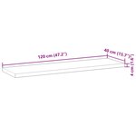 vidaXL Dessus de table 120x40x4 cm rectangulaire bois massif d'acacia