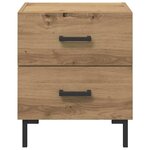 vidaXL Cabinet de chevet avec tiroir Chêne artisanal 40 x 35 x 47 5 cm