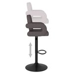 vidaXL Tabourets de bar lot de 2 taupe tissu