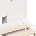 vidaXL Lit bibliothèque sans matelas blanc 200x200 cm bois pin massif