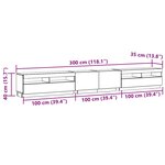 vidaXL Meuble TV avec lumières LED chêne artisanal bois d'ingénierie
