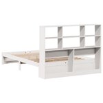 vidaXL Lit bibliothèque sans matelas blanc 140x190 cm bois pin massif