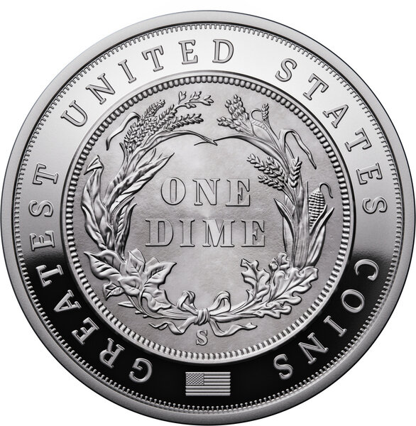 Monnaie 1894 BARBER DIME Greatest US Coins 2 Oz Argent 5$ Niue 2026 (PRÉCOMMANDE)