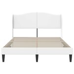 vidaXL Cadre de lit avec tête de lit Blanc 120 x 200 cm Simili cuir
