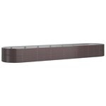 vidaXL Lit surélevé de jardin Acier enduit de poudre marron