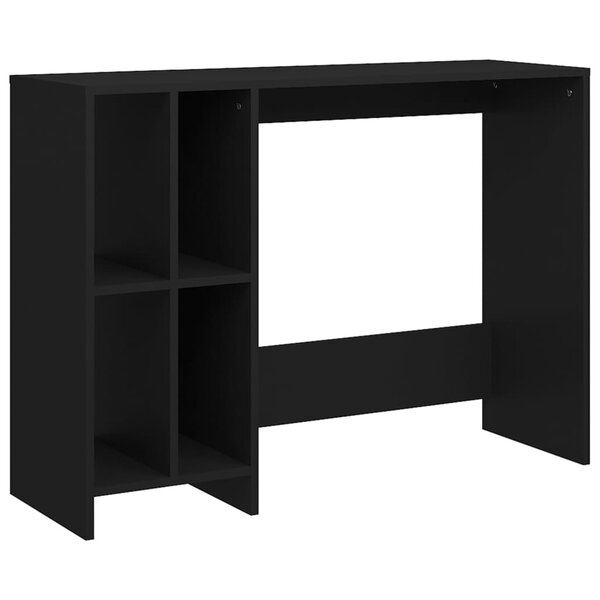 Bureau table poste de travail meuble d'ordinateur informatique étude d'ordinateur portable bois d'ingénierie noir 02_0023761