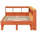 vidaXL Lit bibliothèque sans matelas cire marron 135x190 cm pin massif