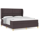 vidaXL Lit à ressorts avec matelas gris foncé 90x190 cm Marron foncé
