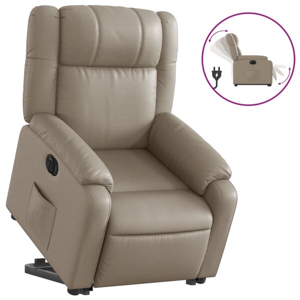 vidaXL Fauteuil inclinable électrique cappuccino similicuir