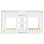 vidaXL Lit Superposé pour Enfants Blanc 90 x 200 cm Bois d'ingénierie