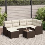 Ensemble de 6 canapés de jardin avec coussins en poly rotin gris vidaXL