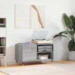 vidaXL Armoire à disques sonoma gris 85x38x48 cm bois d'ingénierie